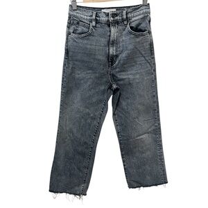 SLVRLAKE London Straight Raw Hem Jeans in Grey Stone Size 26